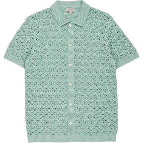 Moss Green Crochet Shirt