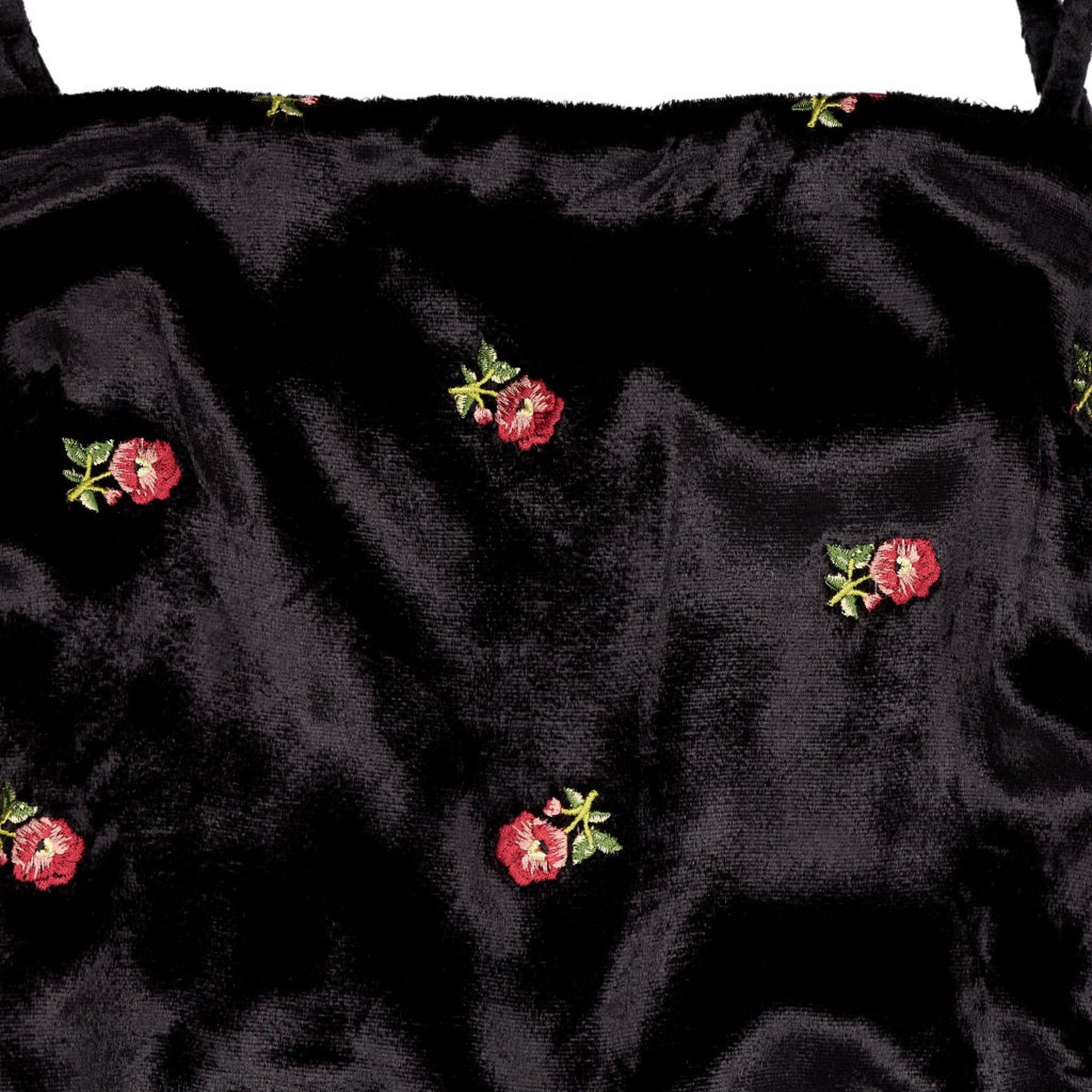 OMNES Black Embroidered Slip Dress