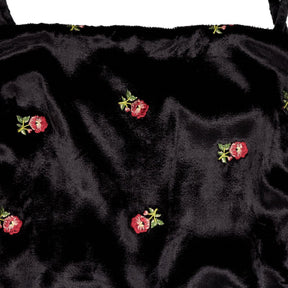 OMNES Black Embroidered Slip Dress