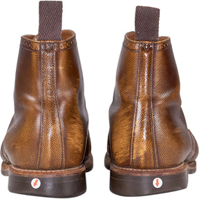 Grenson Brown Leather Brogue Boots