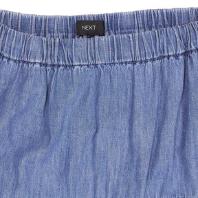 Next Blue Tiered Midi Skirt
