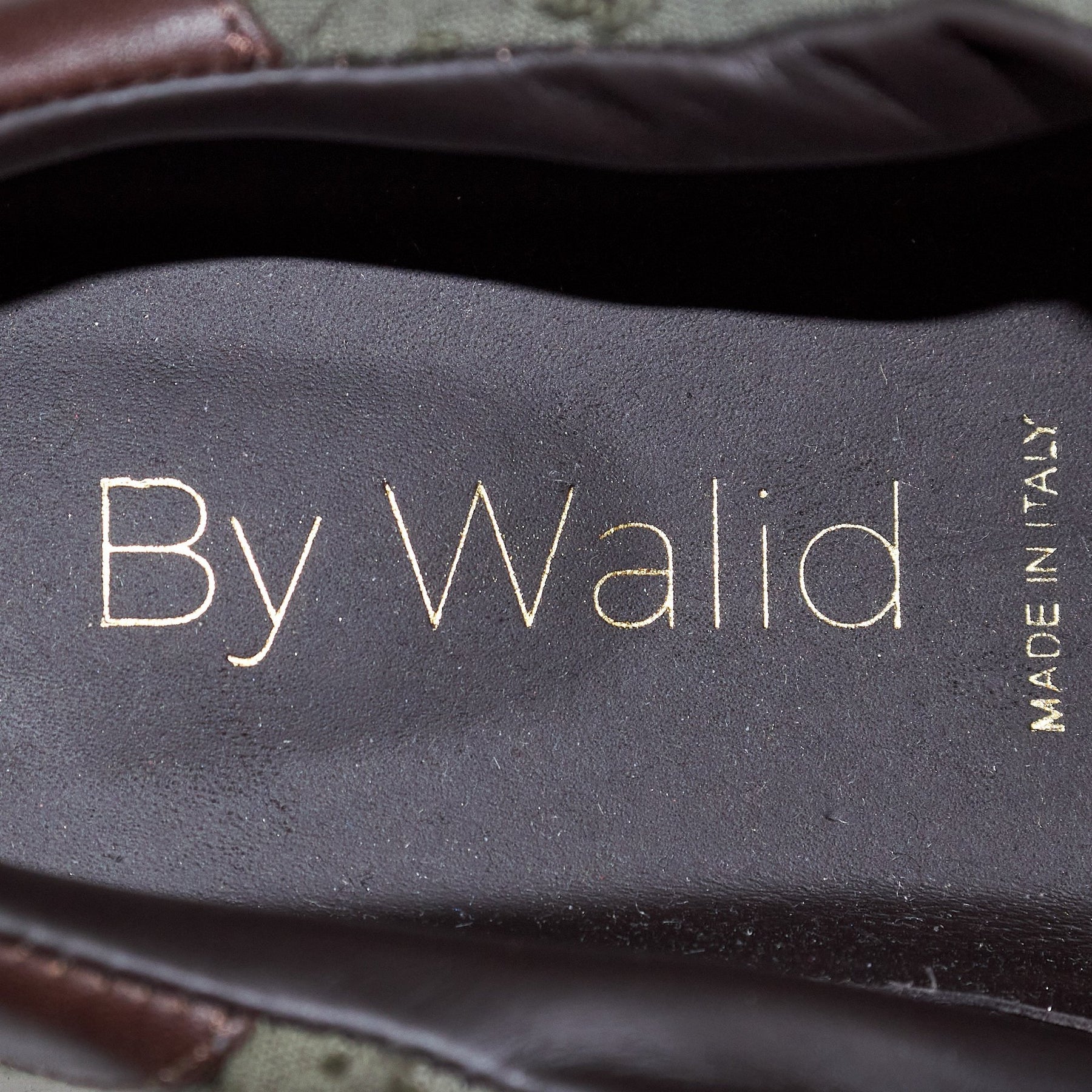 By Walid Military Green 19th C Piano Shawl Trainers