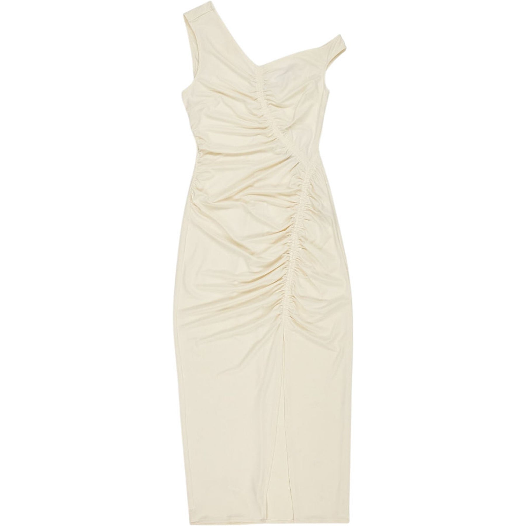 Self-Portrait Ivory Asymmetric Midi Dress