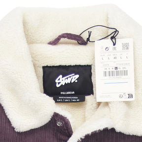 Pull&Bear Purple Sherpa Lined Jacket