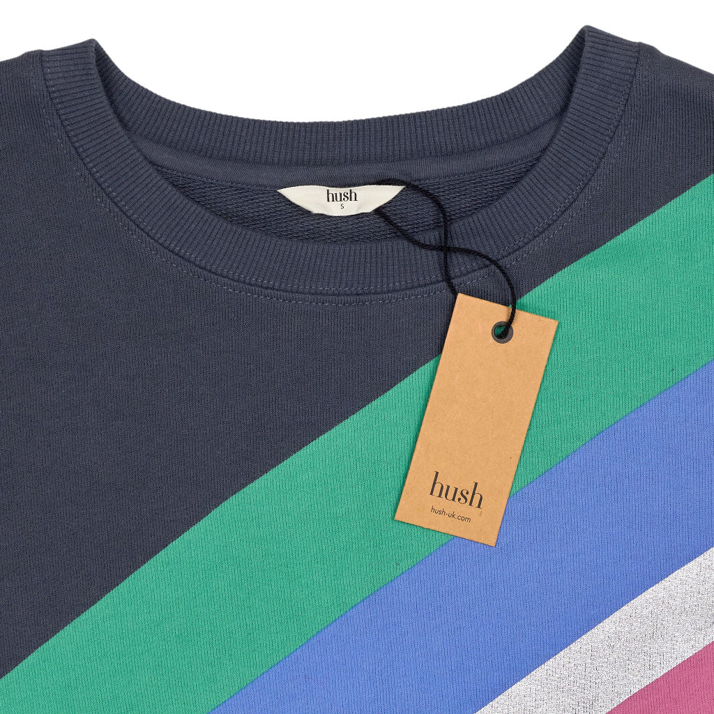 Hush Ebony Rainbow Stripe Sweatshirt