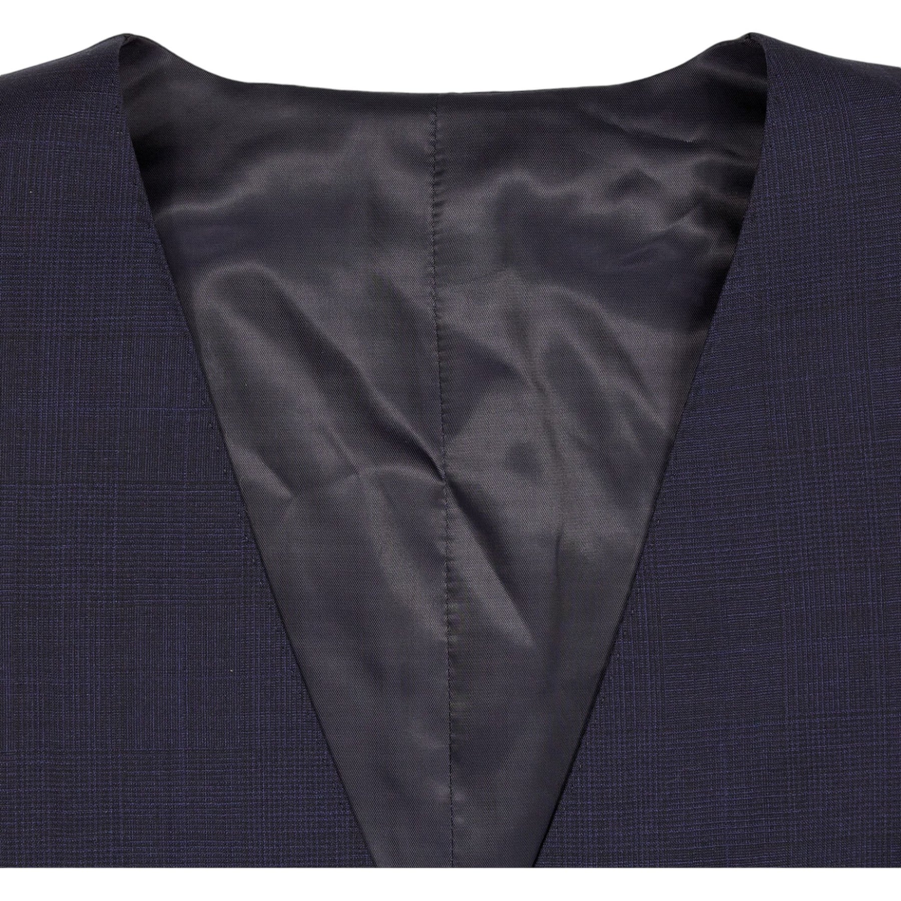 Moss Navy Wool Blend Waistcoat