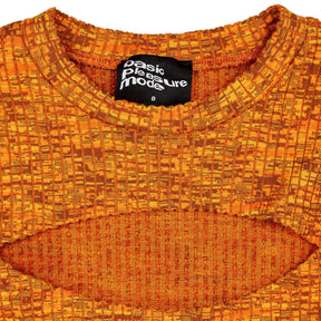 Basic Pleasure Mode Orange Cutout Top