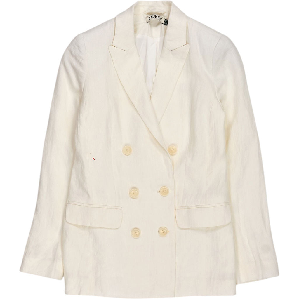 Baukjen White Whitley Linen Blazer