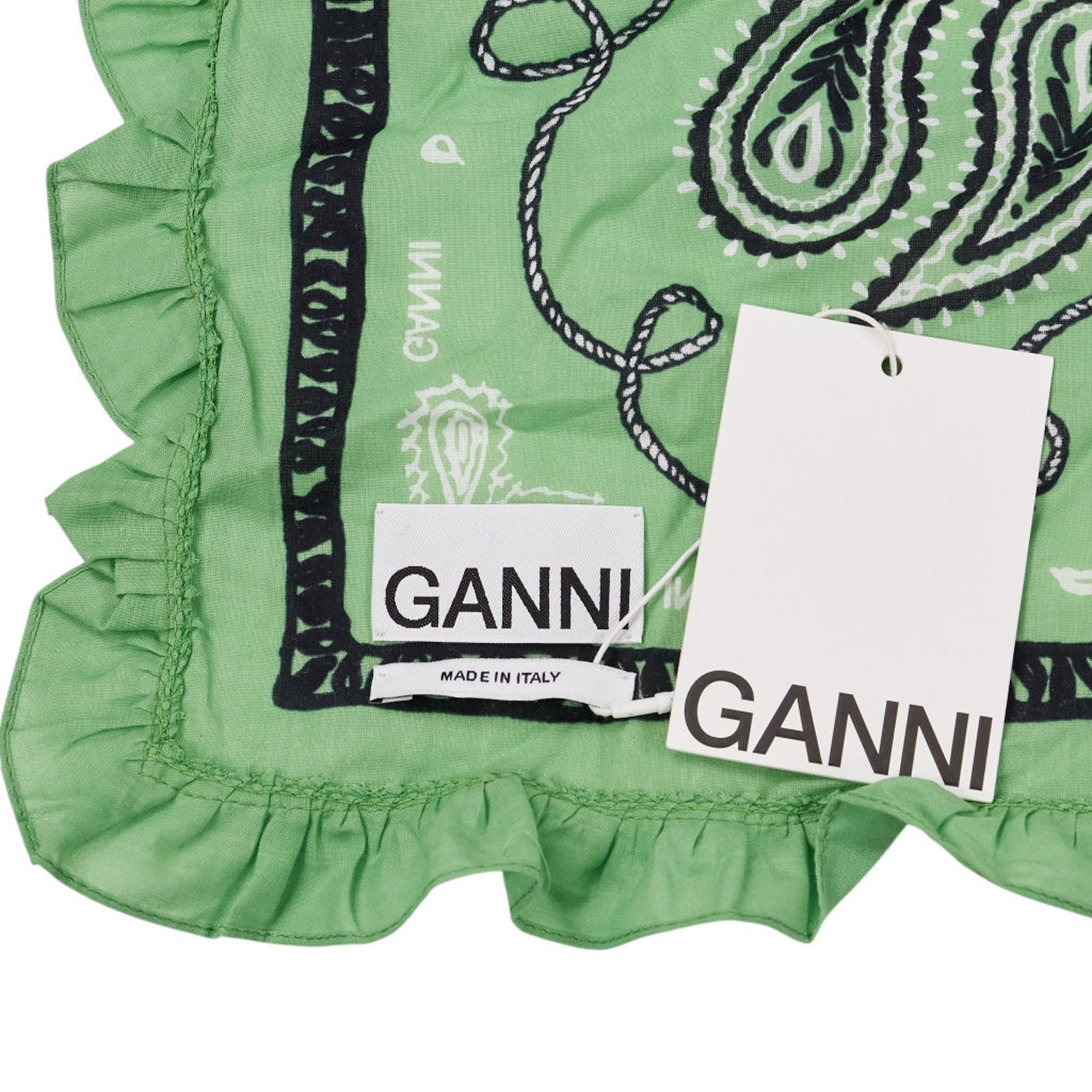 Ganni Green Peapod Bandana