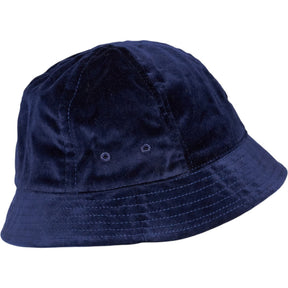 Folk Navy Velvet Bucket Hat