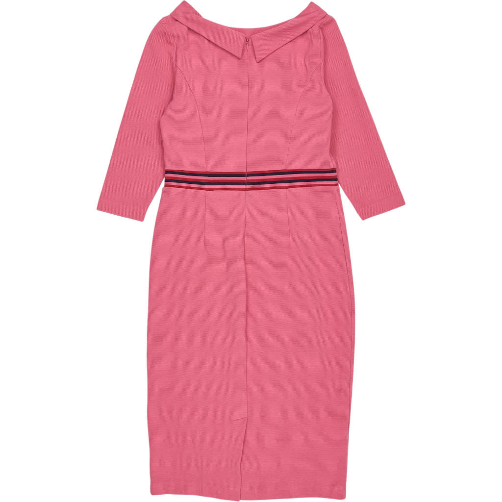 Boden Pink Striped Waist Dress Long