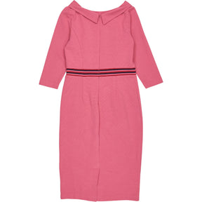 Boden Pink Striped Waist Dress Long