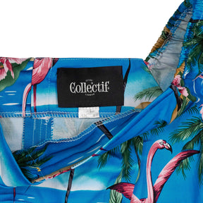 Collectif Blue Flamingo Dolores Swing Dress