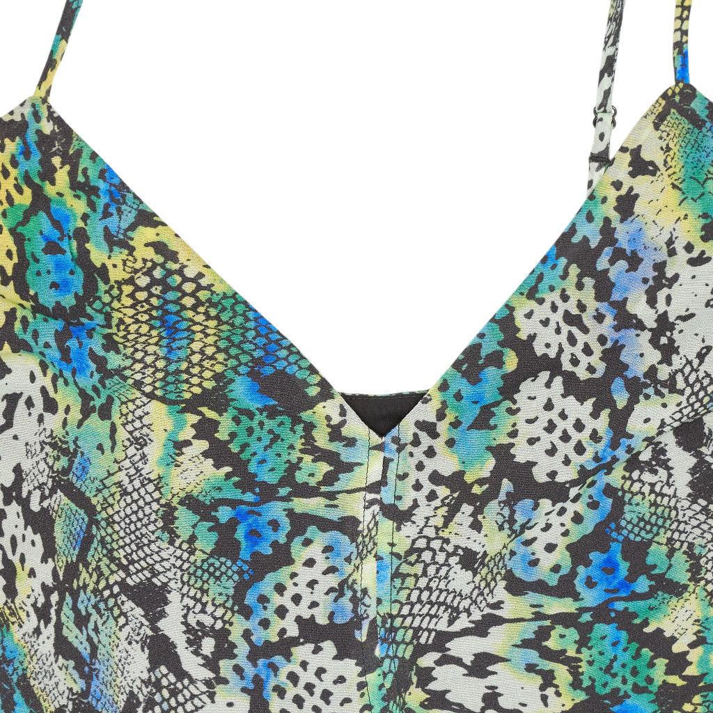 Hush Multicoloured Sydney Snake Print Maxi Slip Dress