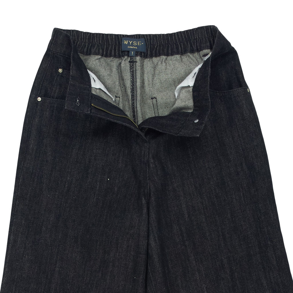 Wyse Black Denim Trousers 1, UK 8