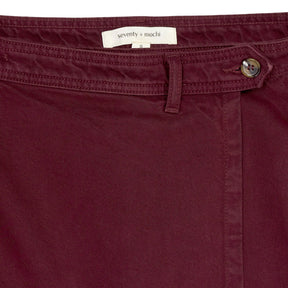 Seventy + Mochi Burgundy Denim Skirt
