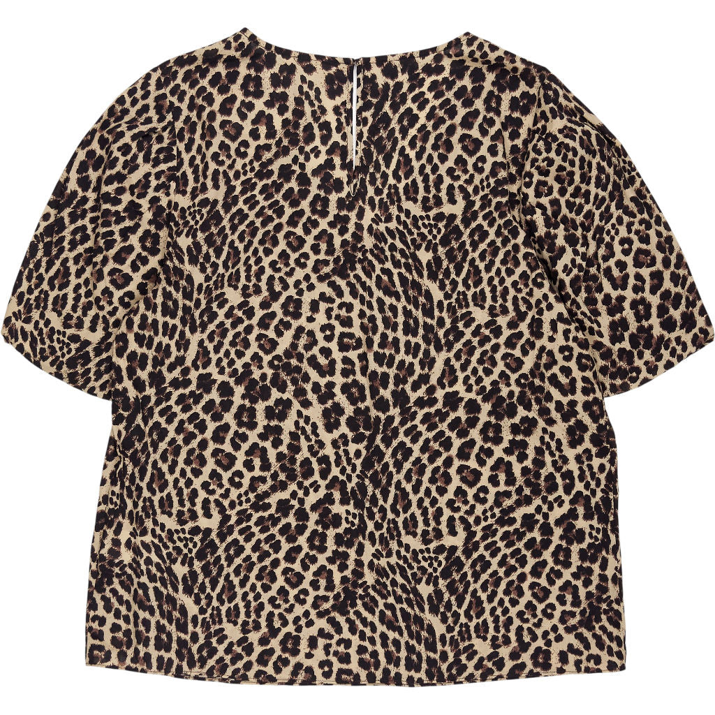 Hush True Leopard Alberta Puff Sleeve Top