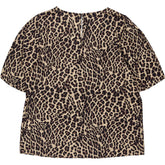 Hush True Leopard Alberta Puff Sleeve Top