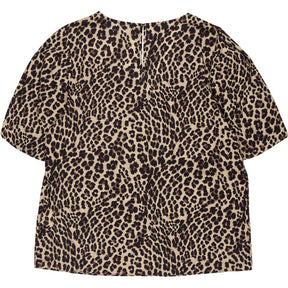 Hush True Leopard Alberta Puff Sleeve Top