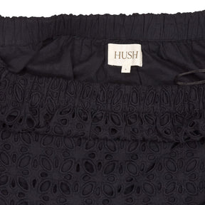 Hush Navy Broderie Anglais Midi Dress