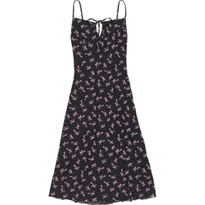 Motel Dress Ditsy Ribbon Dusty Pink Flock