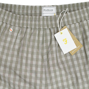 Farah Stone Grey Edgar Seersucker Shorts