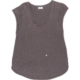 Brora Brown Metallic Knit Top