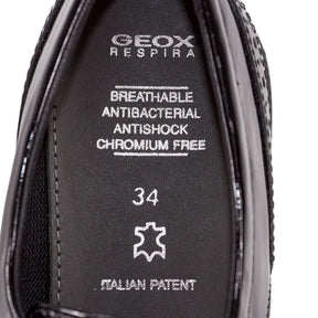 Geox Black Patent Leather Brogues