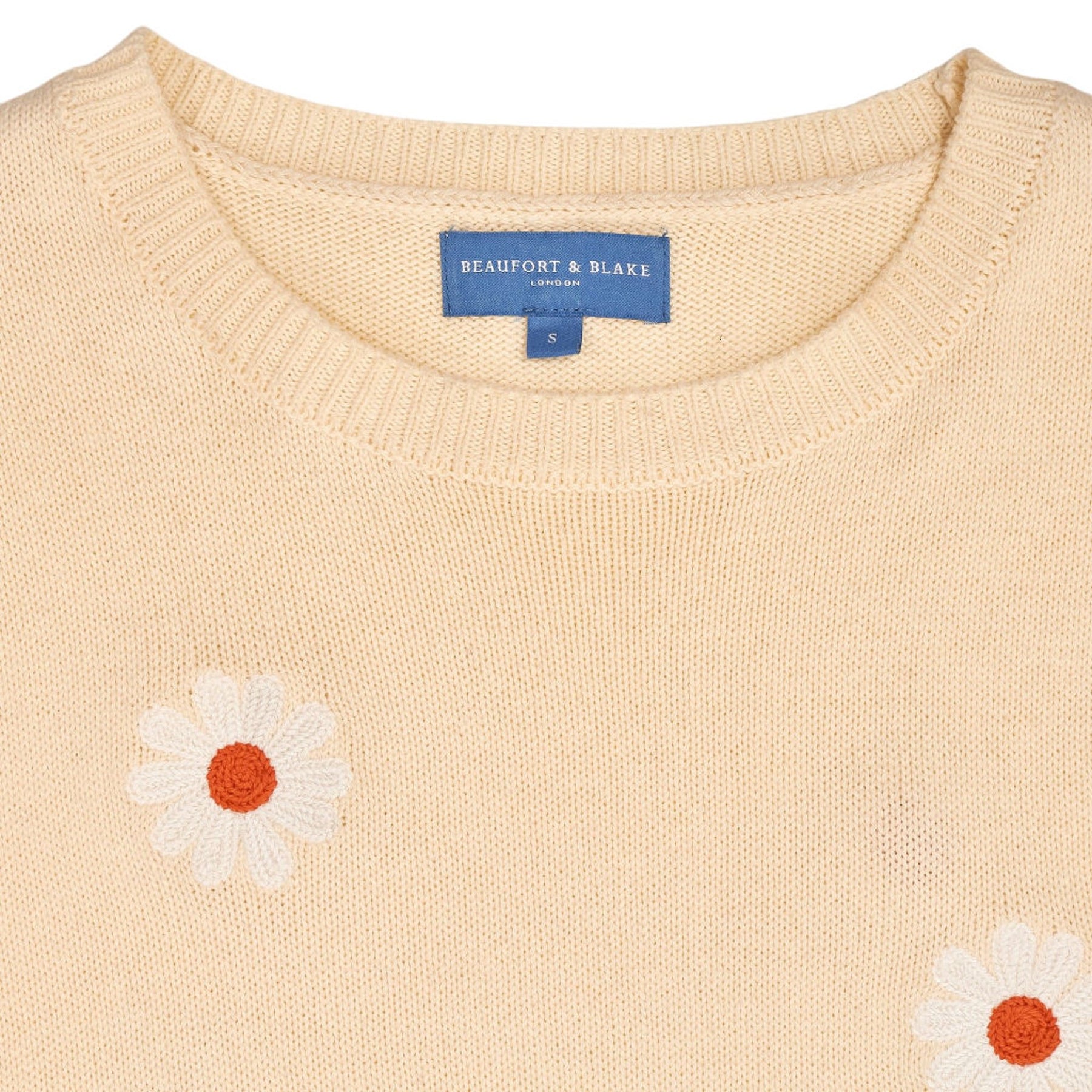 Beaufort & Blake Cream Floral Knit Top