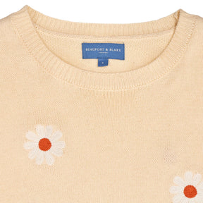 Beaufort & Blake Cream Floral Knit Top