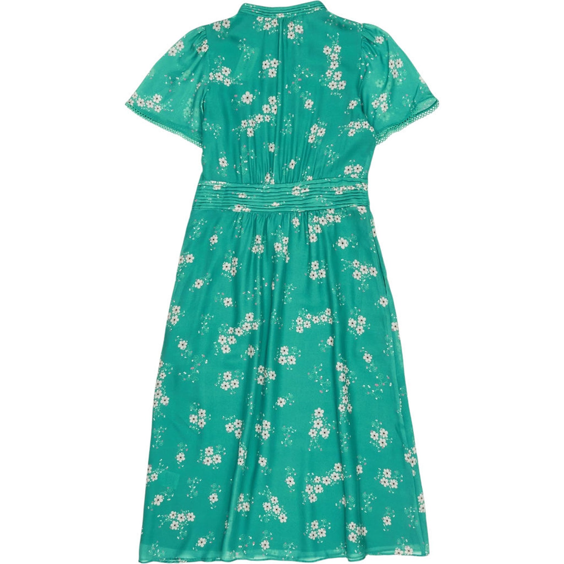 Wyse Green Floral Arabella Silk Dress