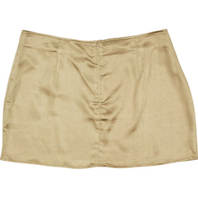 Motel Olive Gold Satin Ima Skirt