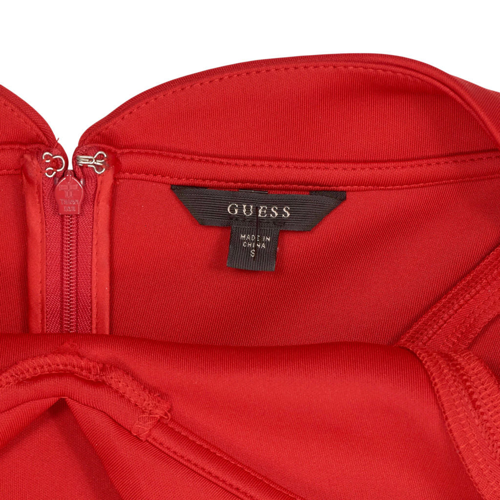 Guess Red Off-Shoulder Skater Dress