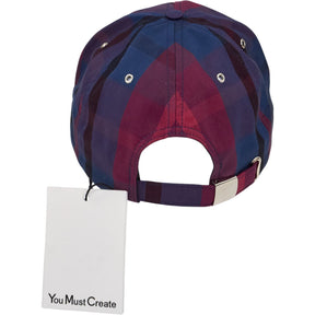 YMC Blue Red Check Baseball Cap