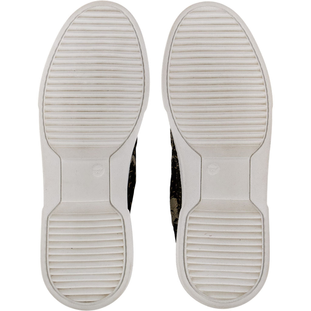 By Walid Black White Piano Shawl Slip-On Shoes