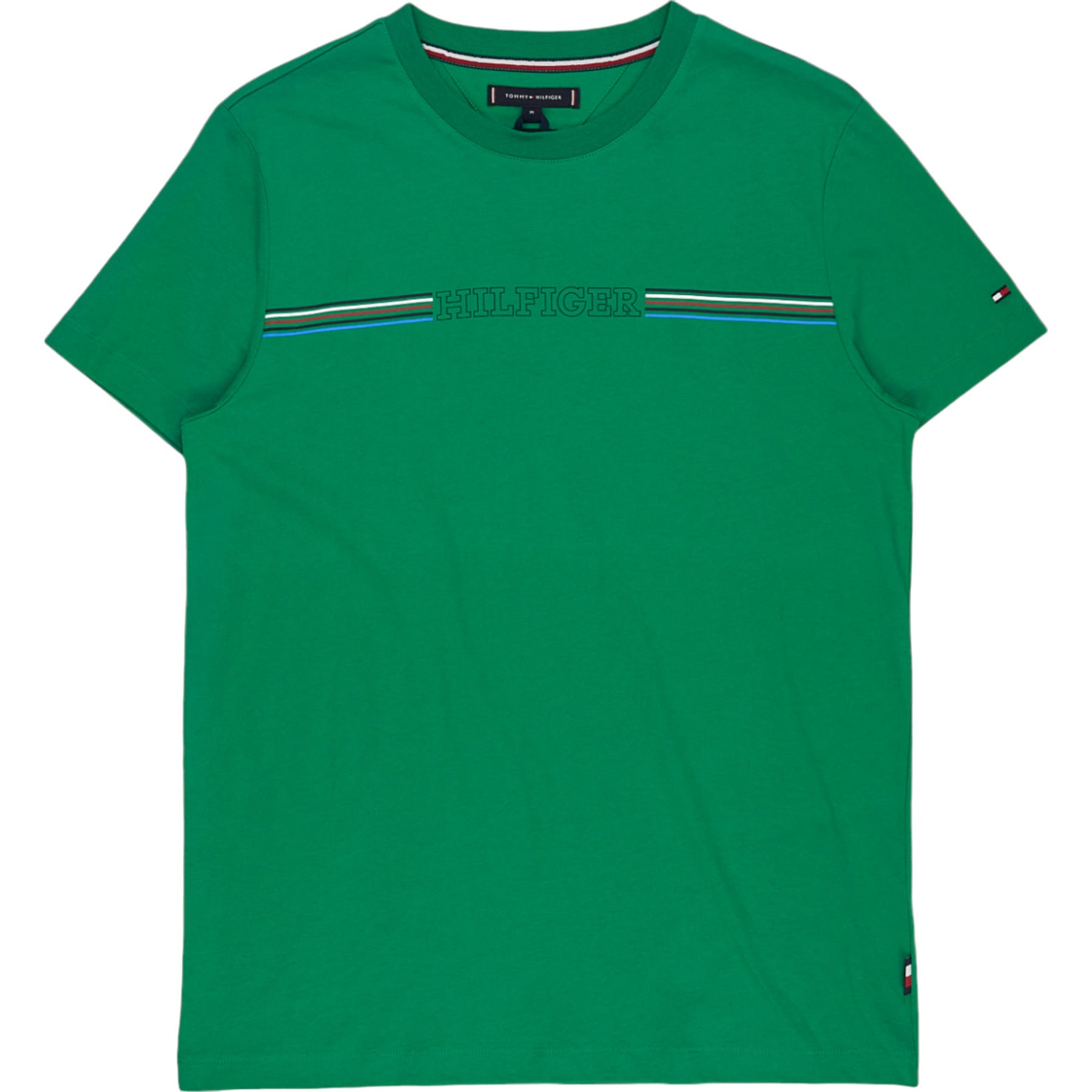 Tommy Hilfiger Green Stripe Chest Tee