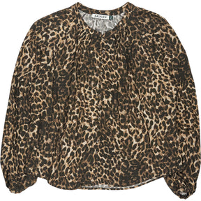 Baukjen Brown Leopard Print Claudia Blouse