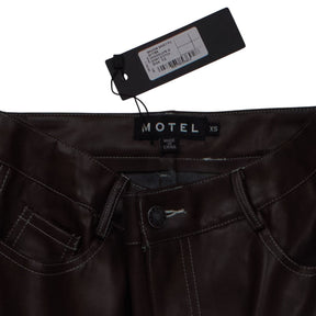 Motel Chocolate PU Mini Skirt