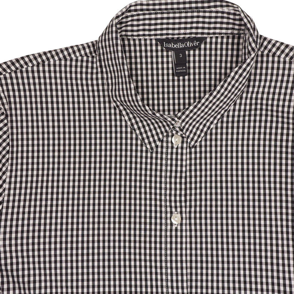 Isabella Oliver Black White Gingham Maternity Shirt