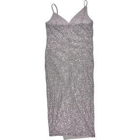 Little Mistress Silver Sequin Party Dress