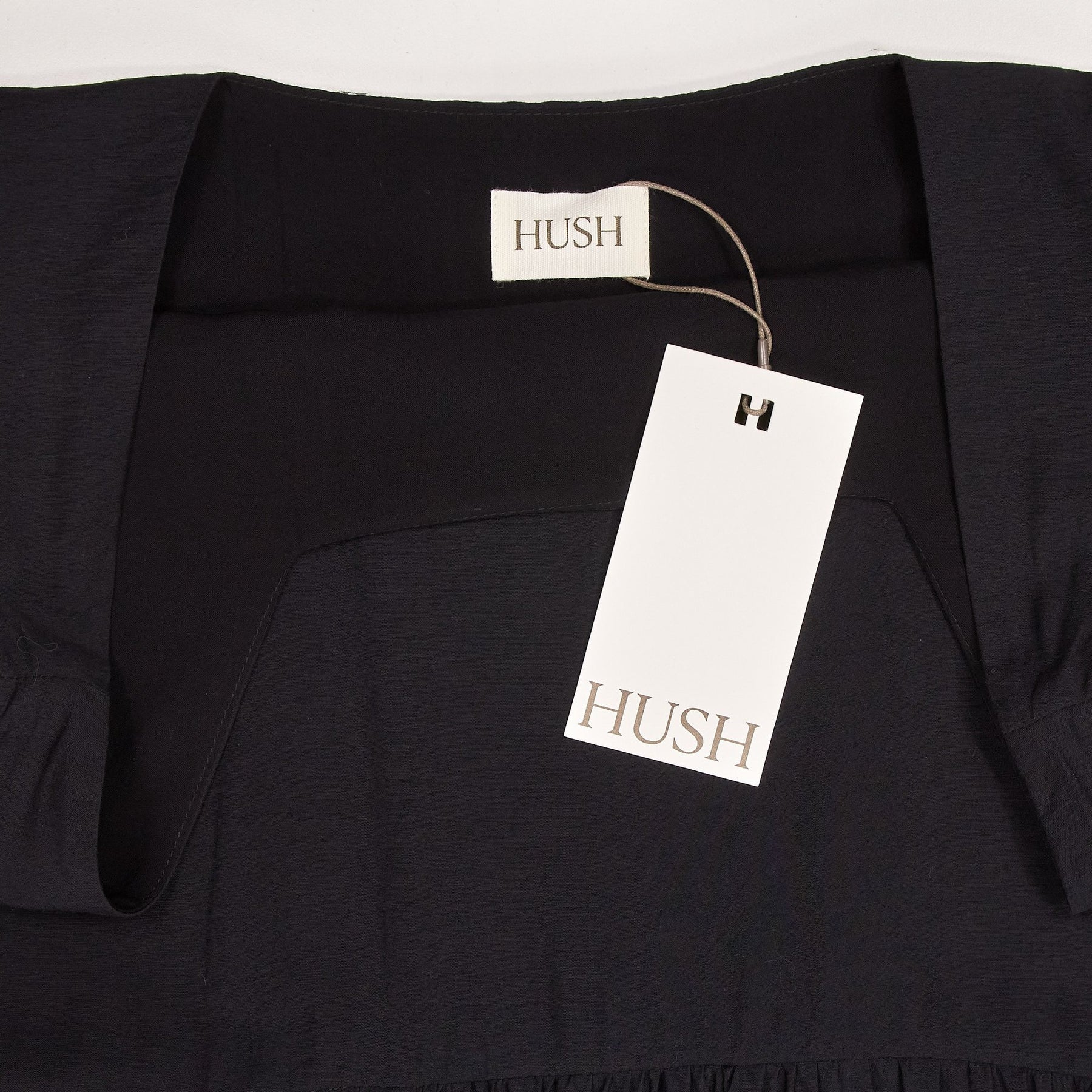 Hush Black Square Neckline Midi Dress