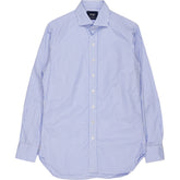 Drake's Blue Stripe Cotton Shirt