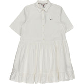 Tommy Jeans White Short Sleeve Dress