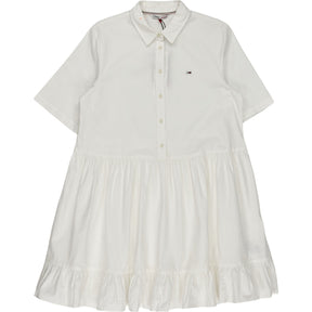 Tommy Jeans White Short Sleeve Dress