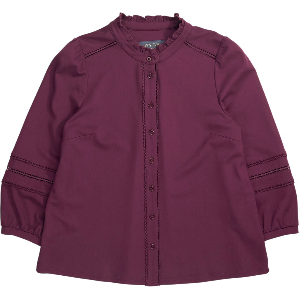 Wyse Purple Button-Up Blouse
