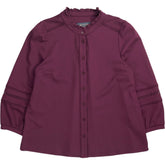 Wyse Purple Button-Up Blouse