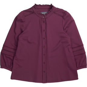 Wyse Purple Button-Up Blouse