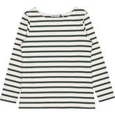 Baukjen White Green Striped Ashley Top