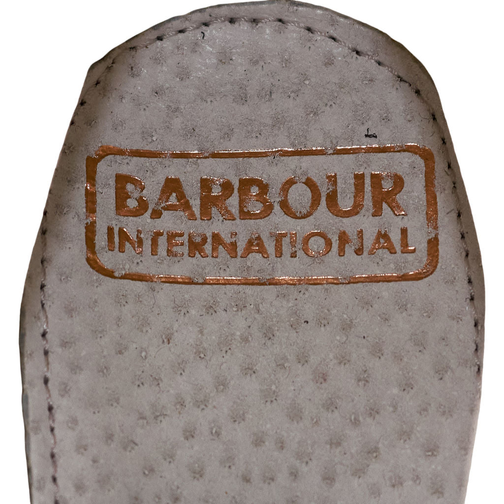 Barbour Grey Leather Trainers