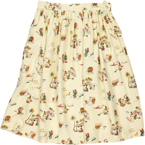 Handmade Yellow Printed Skirt